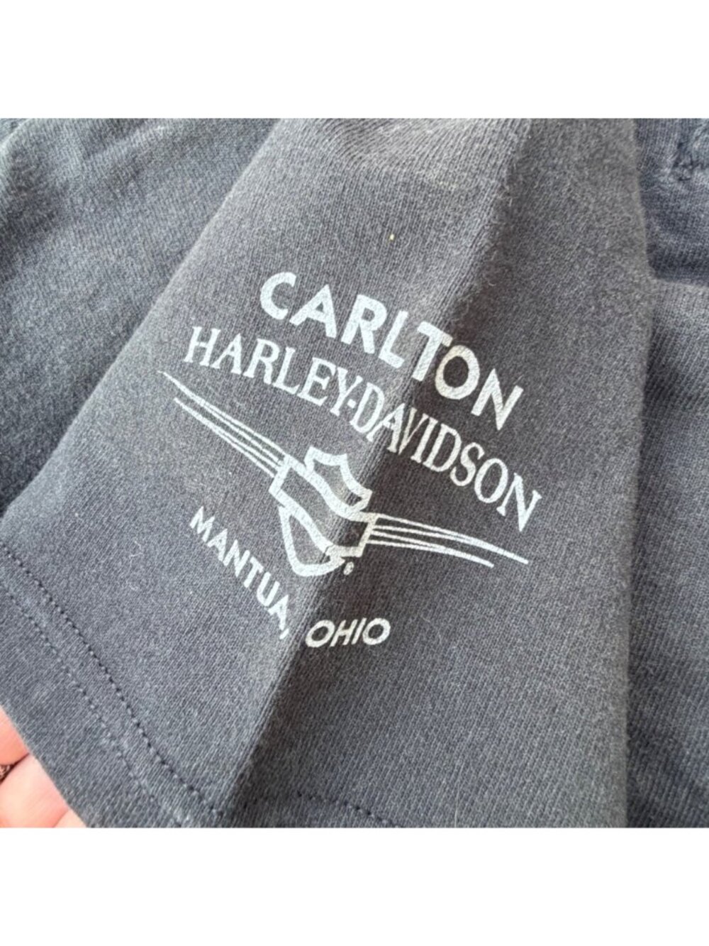 Harley-Davidson Black Mens Large Polo Shirt Featuring Blue Flame Logo & Carlton - Picture 4 of 4
